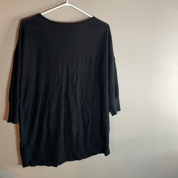 Black 3/4 length sleeve sweater - Picture 2 of 3